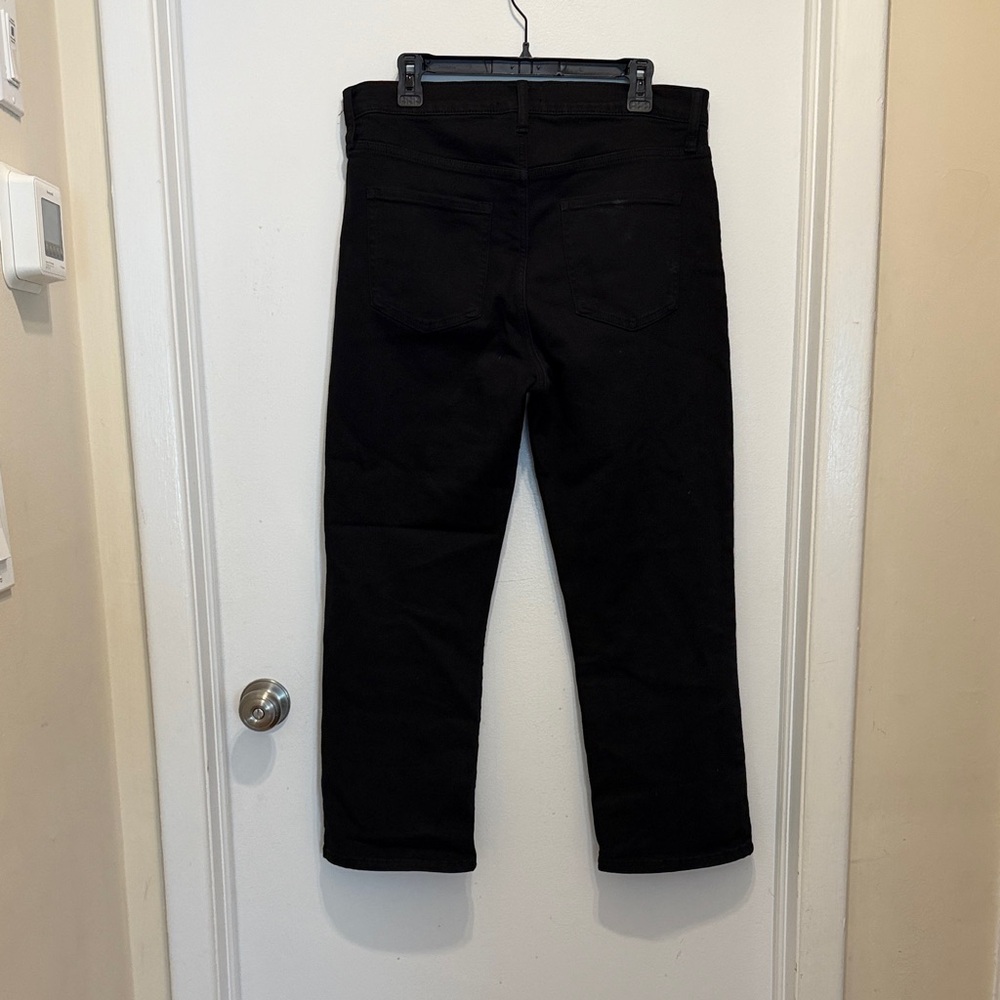 Banana Republic Factory Black High Rise Bootcut Cropped Stretch Jeans - Picture 3 of 3